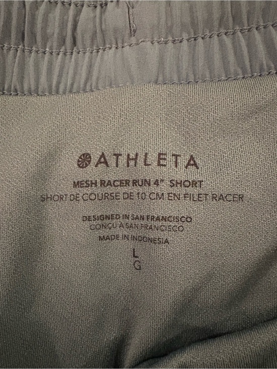Athleta Pants - Athleta Green Mesh Racer Run Shorts 4” size L